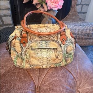 Silvano Biagini python shoulder bag